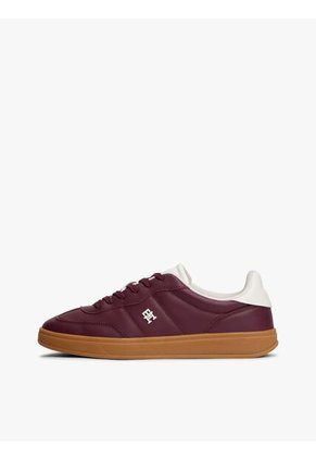 Tenis Marrón Heritage De Cuero Brillante Tommy Hilfiger