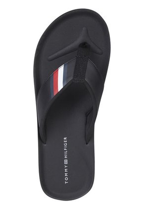 Sandalias Acolchadas Con Cinta Distintiva Hombre Negro Tommy Hilfiger