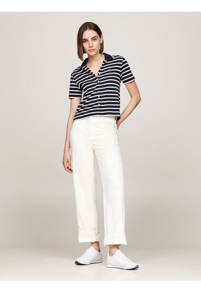 Tenis Blancos Estilo Running Heritage De Cuero Tommy Hilfiger