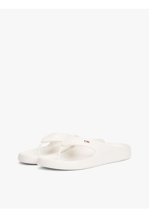 Sandalias Blanco Anatómicas Con Logo Esmaltado Tommy Hilfiger