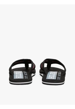 Sandalias Negro Con Cinta Distintiva Tommy Hilfiger