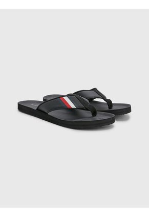 Sandalias Acolchadas Con Cinta Distintiva Hombre Negro Tommy Hilfiger