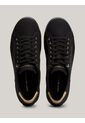 Tenis Negro De Lona Con Talón Metalizado Tommy Hilfiger de Tommy Hilfiger