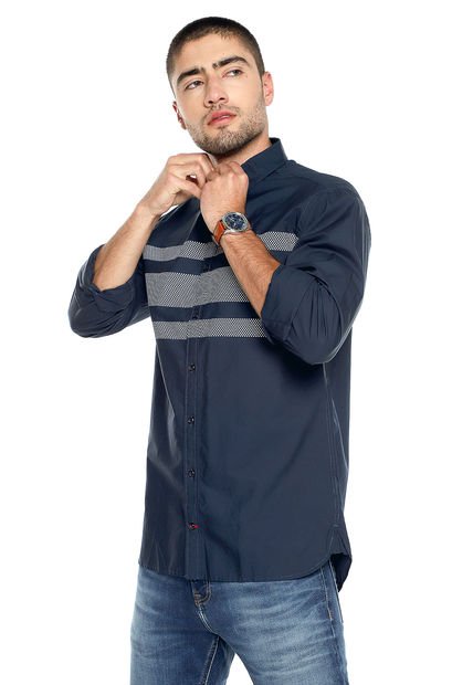 Camisa Azul-Blanco Tommy Hilfiger