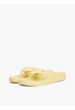 Sandalias Amarillo Anatómicas Con Logo Esmaltado Tommy Hilfiger