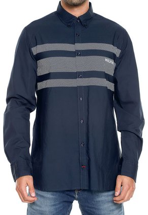 Camisa Azul-Blanco Tommy Hilfiger
