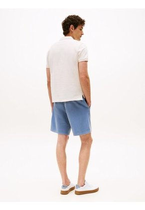 Polo Blanco De Corte Regular Con Tapeta Y Cuello A Contraste Tommy Hilfiger