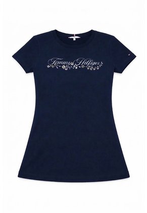 Camiseta Azul Con Logo Gráfico De Corte Regular Tommy Hilfiger