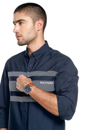Camisa Azul-Blanco Tommy Hilfiger