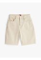 Bermudas Beige Amplias De Talle Alto Tommy Jeans de Tommy Hilfiger