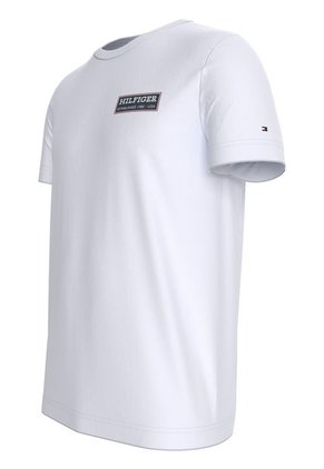 Camiseta Blanca Con Logo De Parche Tommy Hilfiger
