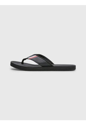 Sandalias Acolchadas Con Cinta Distintiva Hombre Negro Tommy Hilfiger