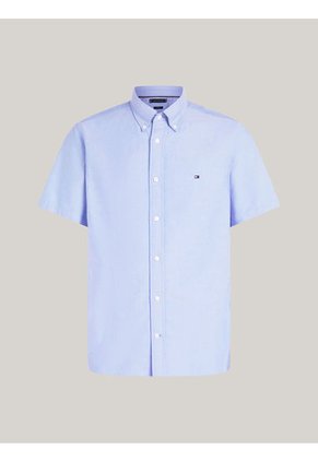 Camisa Azul Heritage De Manga Corta Tommy Hilfiger