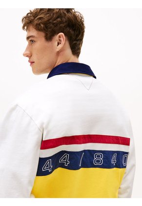 Polo Blanco Amplio De Rugby Hilfiger Sailing Tommy Hilfiger