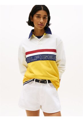 Polo Blanco Amplio De Rugby Hilfiger Sailing Tommy Hilfiger