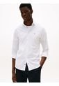 Camisa Blanca De Manga Larga Con Diseño De Popelina Tommy Hilfiger de Tommy Hilfiger