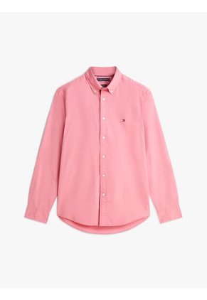 Camisa Rosada TH Flex Regular De Popelín Tommy Hilfiger