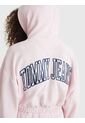 Hoodie Con Hoodie Y Logo Mujer Rosa Tommy Jeans de Tommy Hilfiger