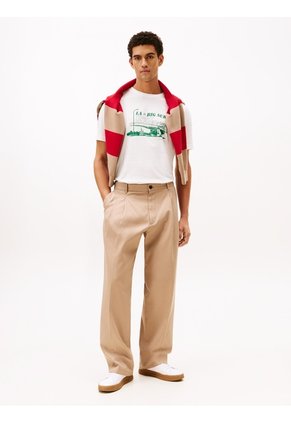 Camiseta Blanca Con Estampado Fotográfico Tommy Hilfiger