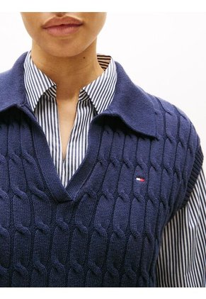 Polo Multicolor De Punto Trenzado Sin Mangas Tommy Hilfiger