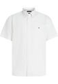 Camisa Blanca Flex Poplin Solid De Manga Corta Tommy Hilfiger de Tommy Hilfiger