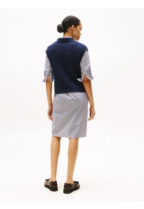 Polo Multicolor De Punto Trenzado Sin Mangas Tommy Hilfiger