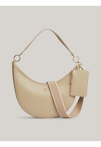 Bolso Beige De Hombro Con Monotipo Hilfiger Tommy Hilfiger Tommy Hilfiger