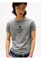 Camiseta Gris De Corte Regular Tommy Girl Tommy Jeans de Tommy Hilfiger