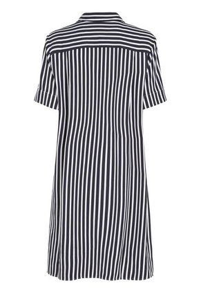 Vestido Negro Amplio De Rayas Tommy Hilfiger