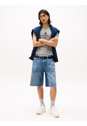 Camiseta Gris De Corte Regular Tommy Girl Tommy Jeans