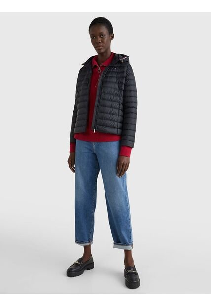 Chaqueta Negra Heritage Acolchada Para Mujer Tommy Hilfiger