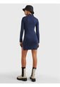 Vestido Signature Ajustado Con Cuello Perkins Mujer Azul Tommy Jeans de Tommy Hilfiger