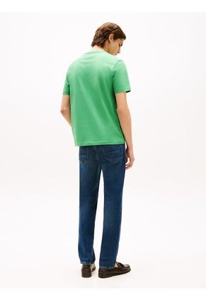 Camiseta Verde Con Logo Estampado Tommy Hilfiger