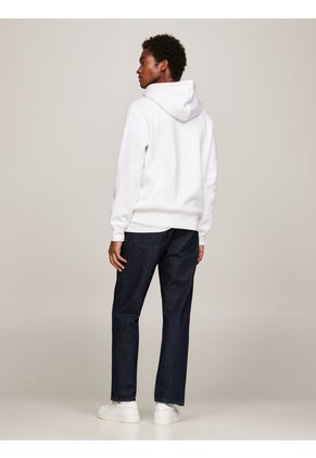Buzo Blanco Con Capota Y Logotipo En Cursiva Tommy Hilfiger
