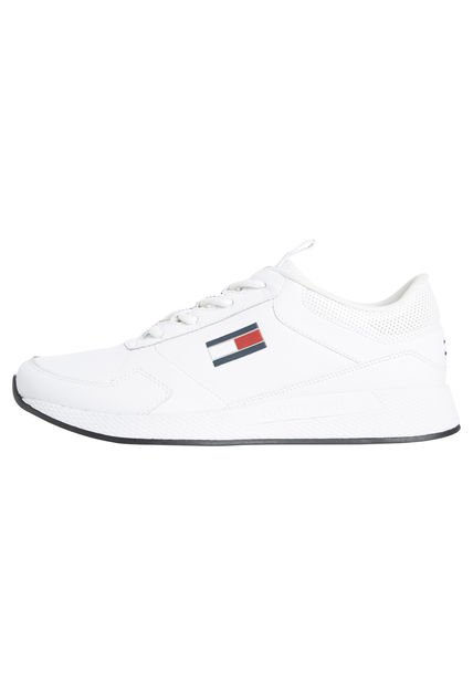Tenis Blanco Deportivas De Cuero Flexibles EM0EM00818YBR