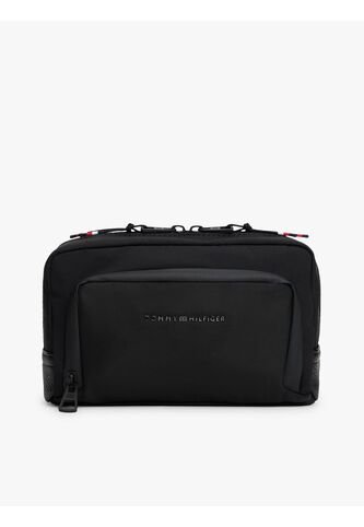 Neceser Negro Textil Con Logo TH Metalizado Tommy Hilfiger Tommy Hilfiger