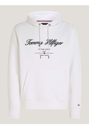 Buzo Blanco Con Capota Y Logotipo En Cursiva Tommy Hilfiger