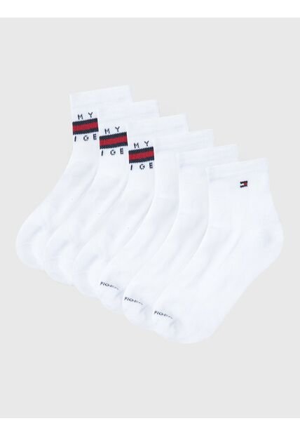 Pack Blanco De Seis Pares De Medias Tobilleros Athletic Tommy Hilfiger