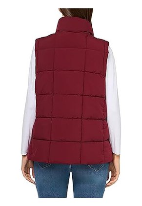 Chaleco Rojo De Cuello Alto Con Cierre De Cremallera  Tommy Hilfiger