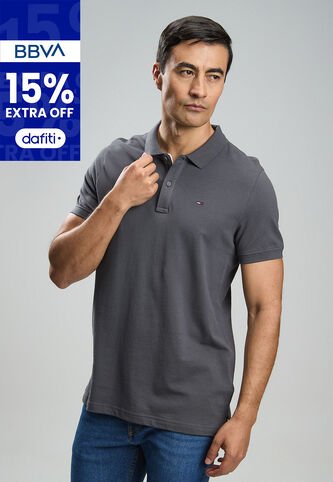 Polo TOMMY HILFIGER Gris Oscuro Tommy Hilfiger