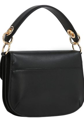 Bolso Negro Cruzado Con Cierre De Solapa Tommy Hilfiger