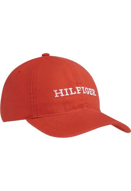 Gorra Naranja De Béisbol Con Seis Paneles Y Logo Tommy Hilfiger