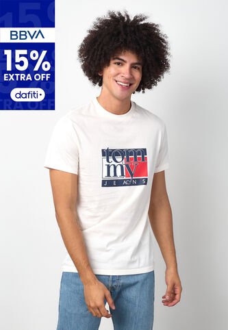 Camiseta TOMMY HILFIGER Marfil Tommy Hilfiger