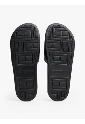 Sandalias Negro Con Monogramas TH En Relieve Tommy Hilfiger
