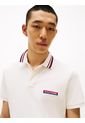 Polo Blanco De Corte Regular Con Logo Tommy Hilfiger de Tommy Hilfiger