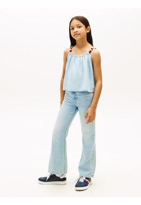 Top Azul De Tirantes Con Abalorios Tommy Hilfiger