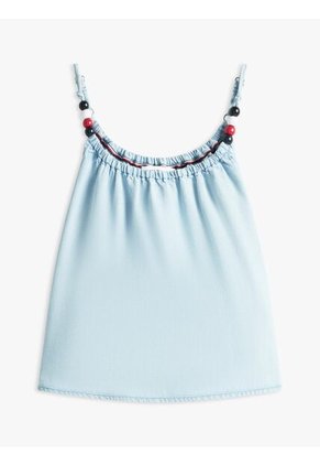 Top Azul De Tirantes Con Abalorios Tommy Hilfiger