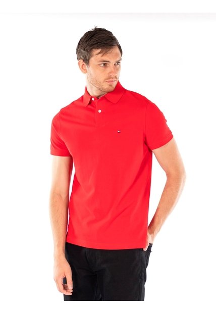 Polo Rojo 1985 De Corte Regular Tommy Hilfiger