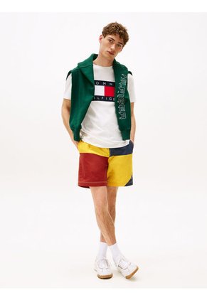 Camiseta Blanca Náutica Con Parche Hilfiger Tommy Hilfiger