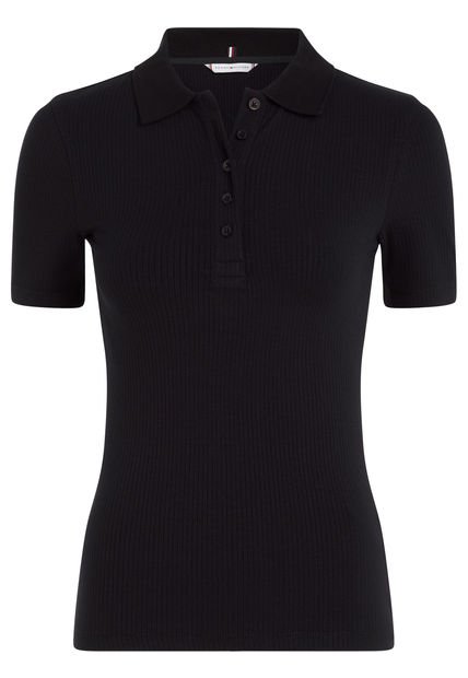 Polo De Corte Slim Con Tejido Acanalado Tommy Hilfiger